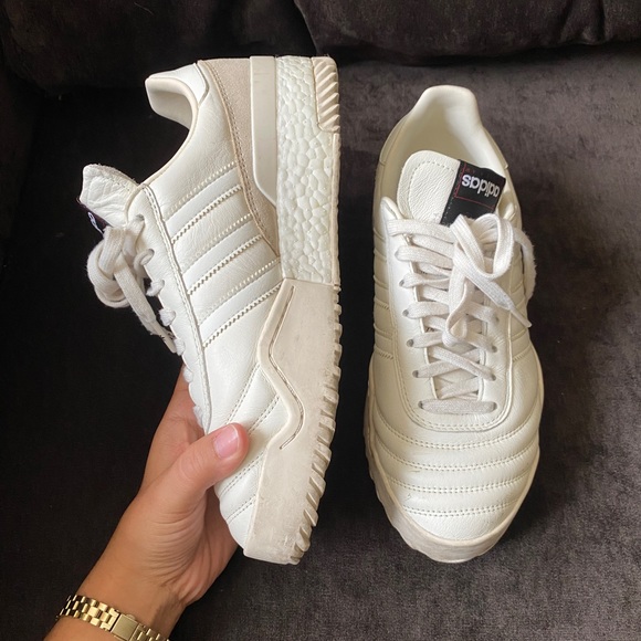 Adidas X Alexander Wang BBall Leather Sneakers in Core White - Picture 13 of 15